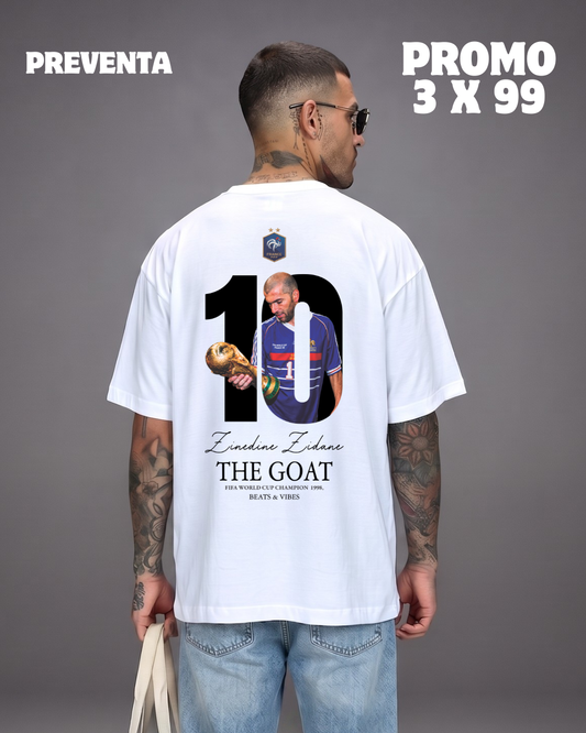Polo Hombre Oversize ICONS Zizou - Blanco