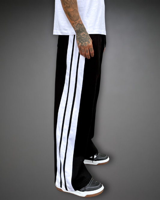 Jogger Striped Baggy  - Negro