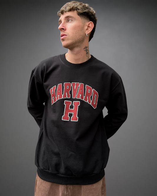 Polera Hombre Oversize Harvard - Negro