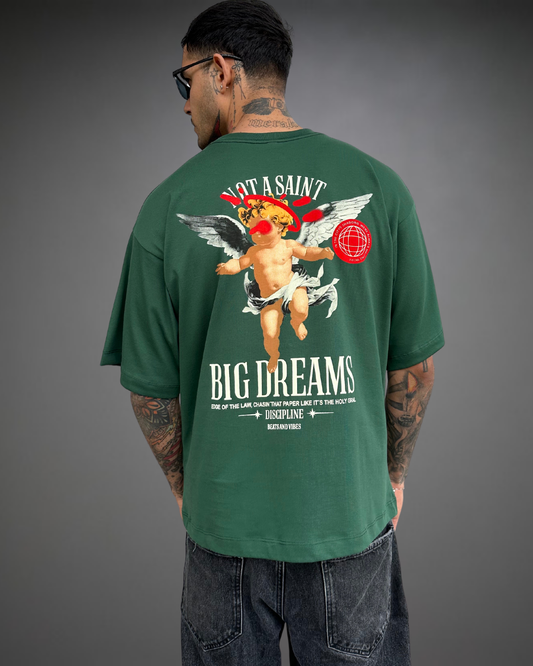 Polo Hombre Boxy Fit Big Dreams - Verde