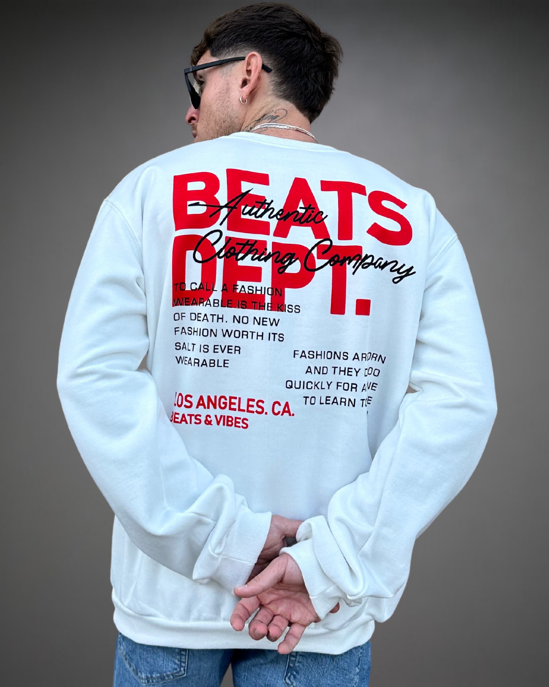 Polera Hombre Oversize Beats Dept. - Hueso