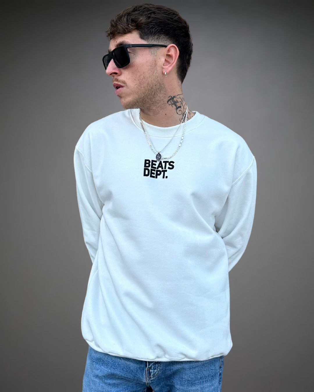 Polera Hombre Oversize Beats Dept. - Hueso