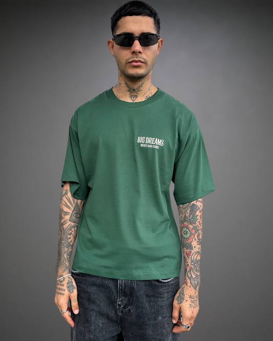 Polo Hombre Boxy Fit Big Dreams - Verde