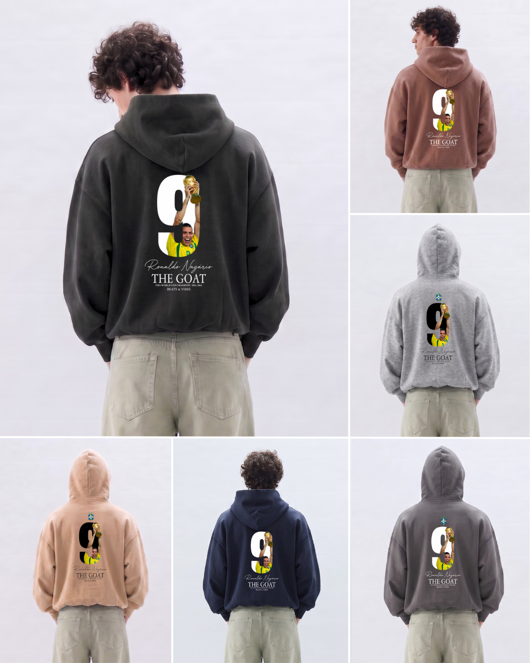 PROMO 2 X 130 - Hoodie Oversize "Ronaldo THE GOAT"