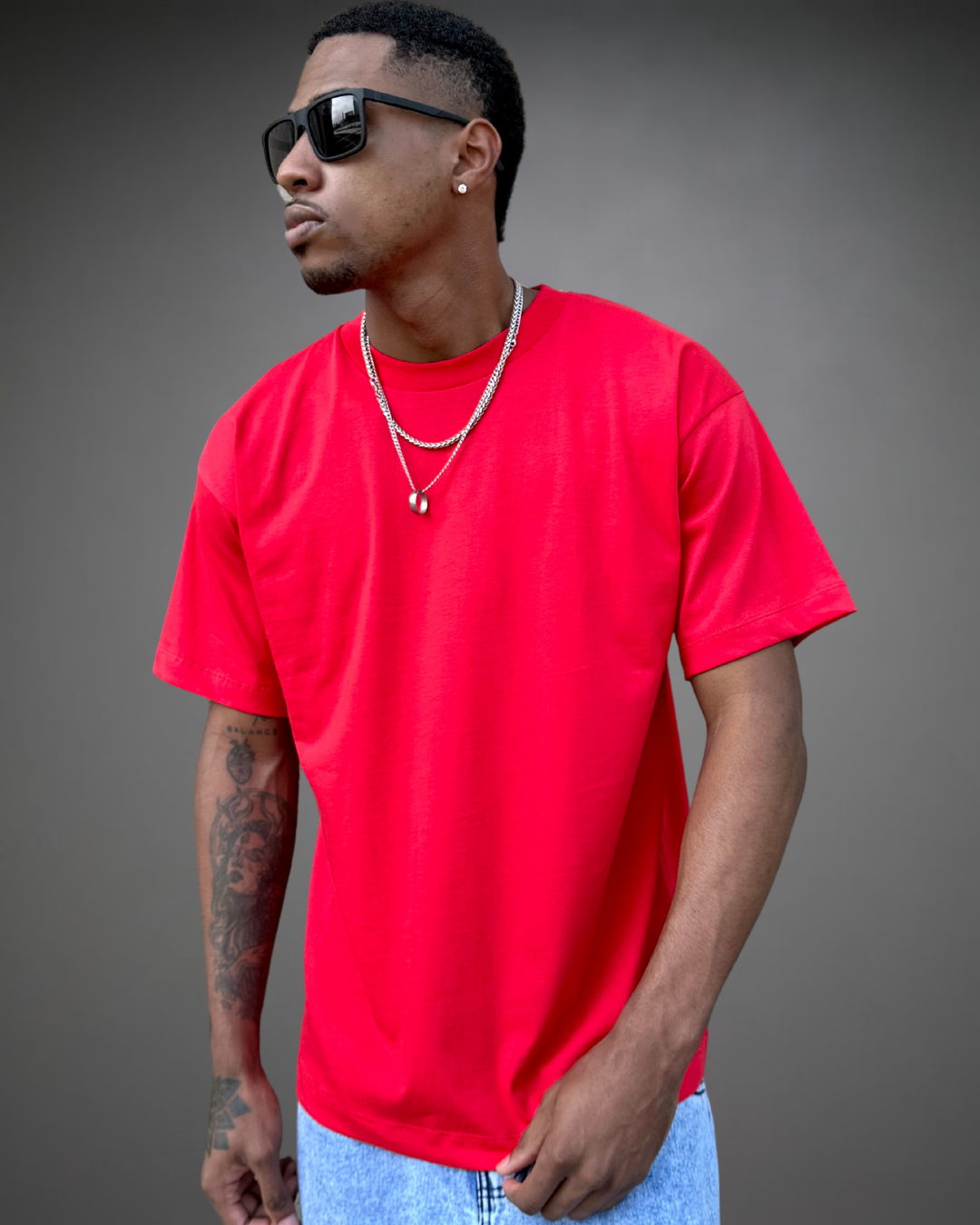 Polo Hombre Oversize Rojo Beats Vibes