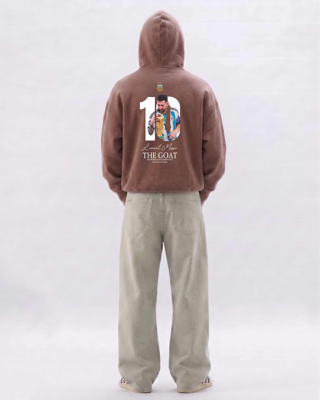 PROMO 2 X 130 - Hoodie Oversize "Messi THE GOAT"