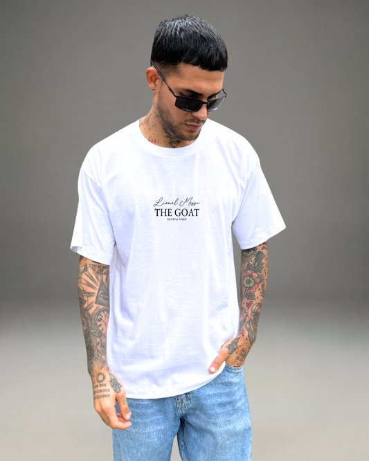 Polo Hombre Oversize ICONS Messi - Blanco