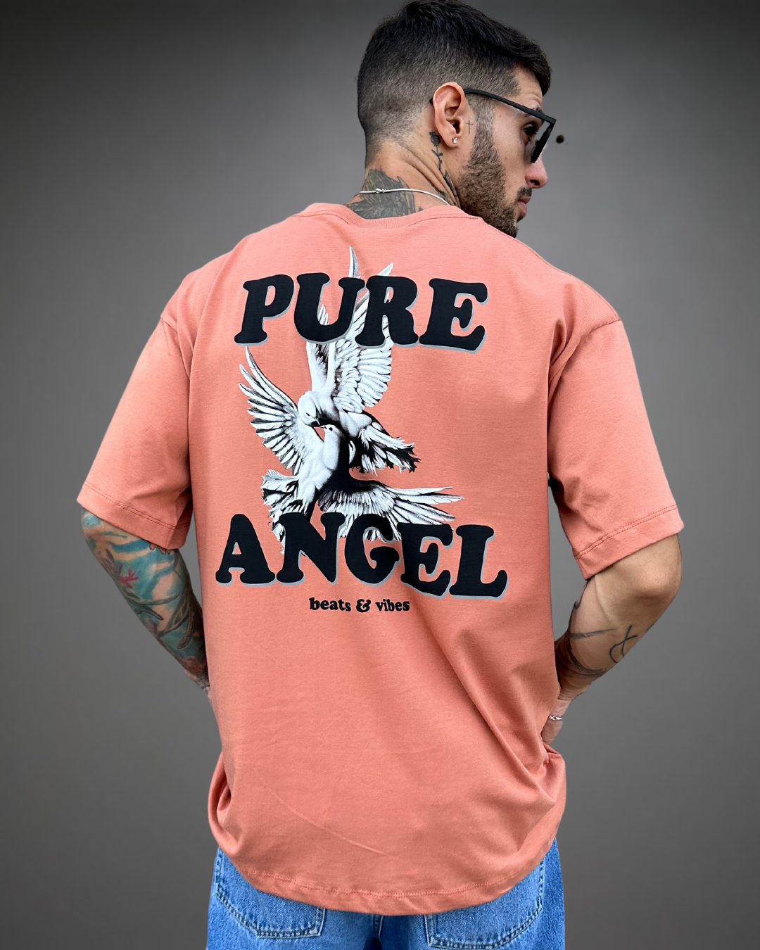 Polo Hombre Oversize Pure Angel - Ladrillo Claro