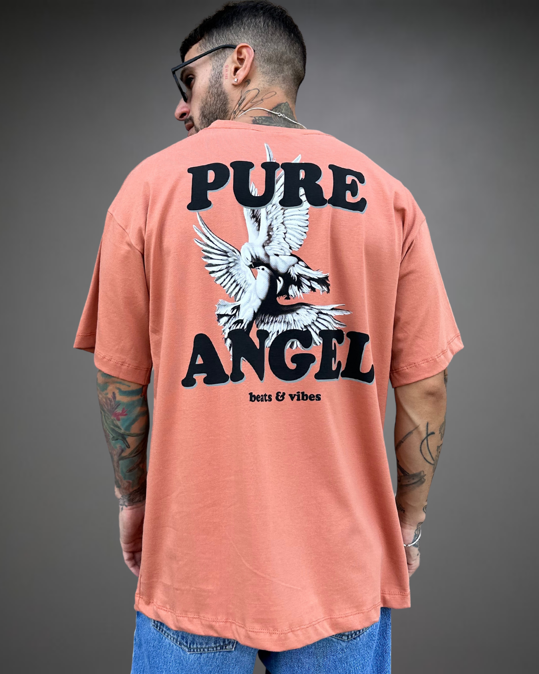 Polo Hombre Oversize Pure Angel - Ladrillo Claro