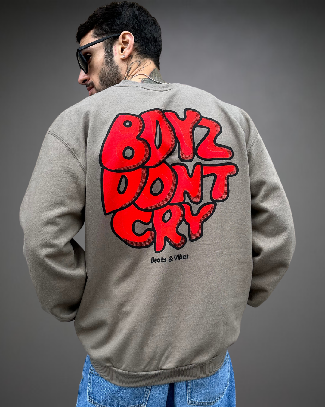 Polera Hombre Oversize Boyz Dont Cry - Cocoa