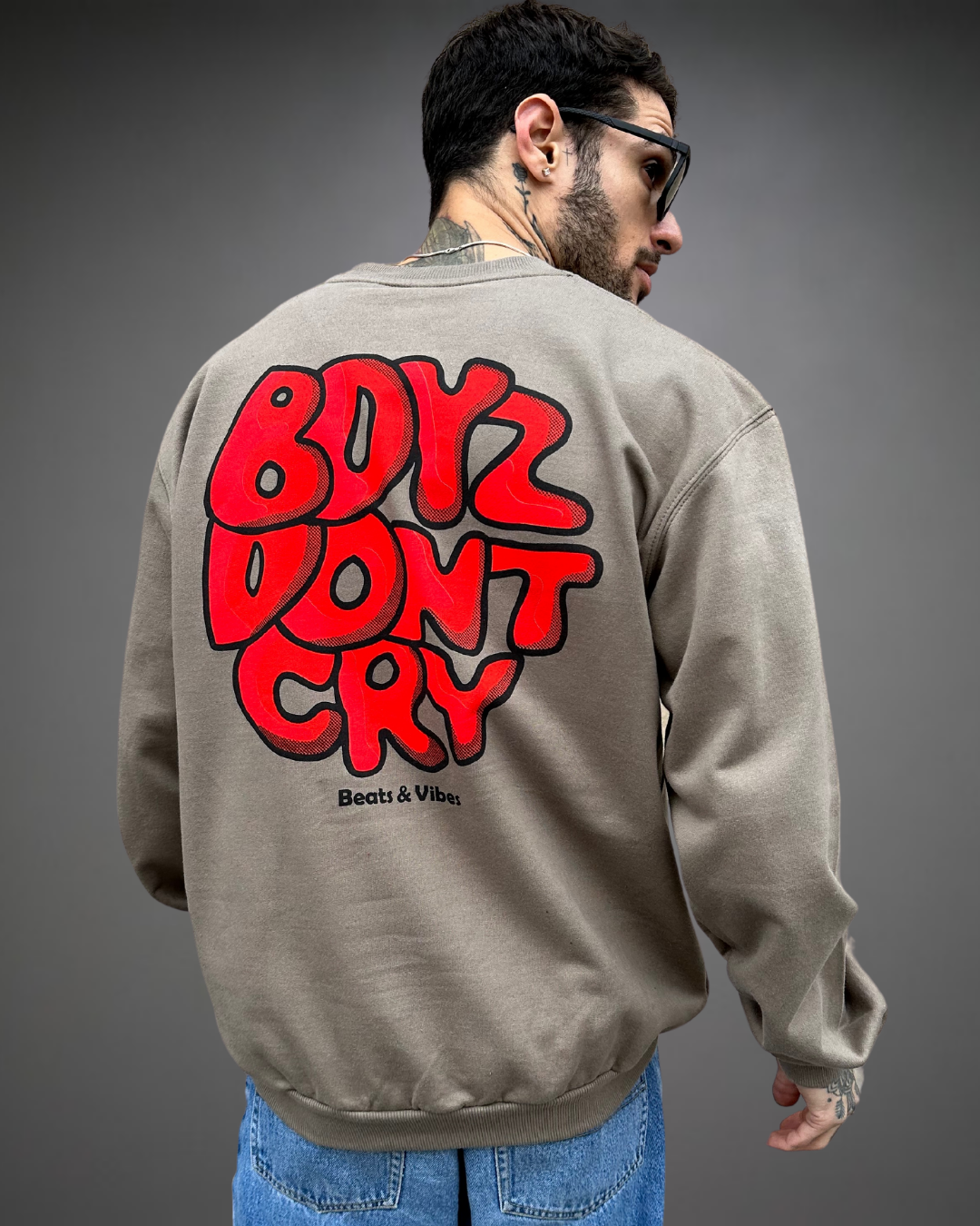 Polera Hombre Oversize Boyz Dont Cry - Cocoa