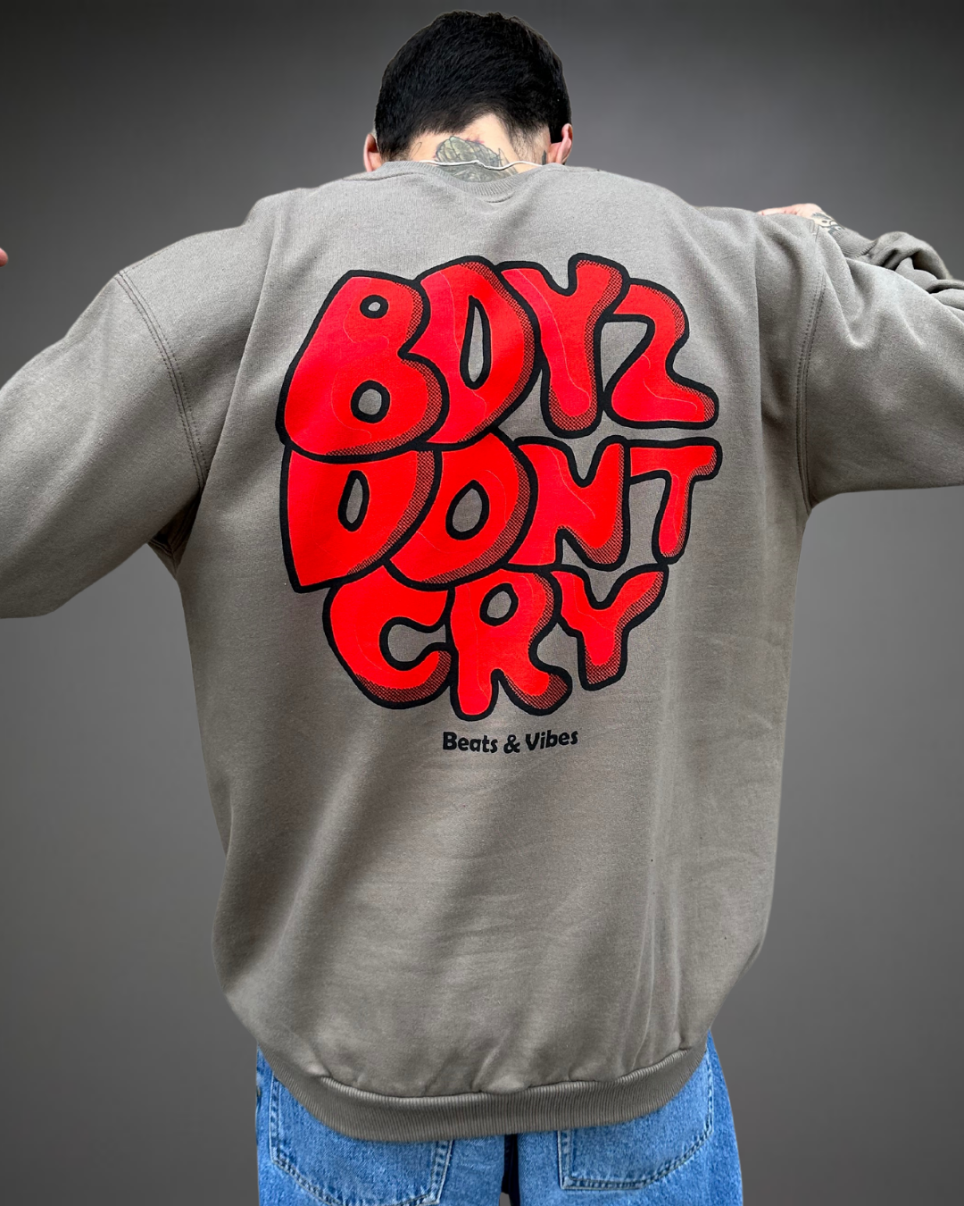 Polera Hombre Oversize Boyz Dont Cry - Cocoa