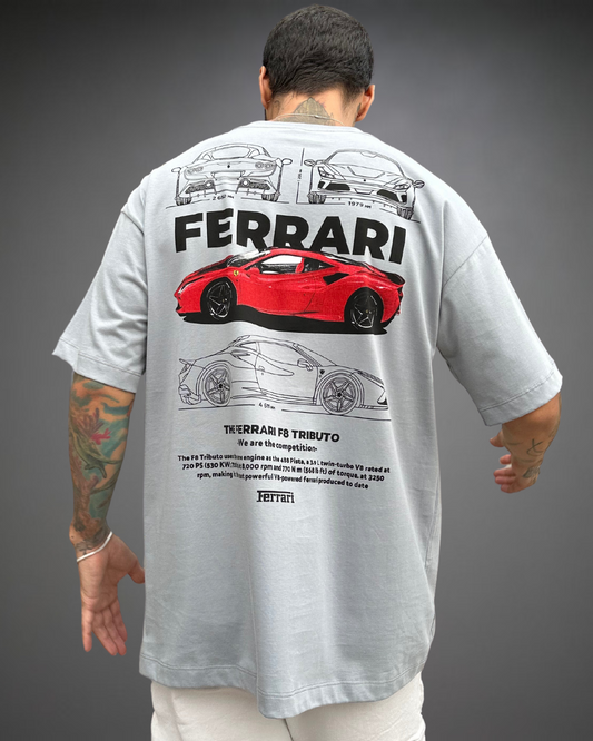 Polo Hombre Oversize Ferrari - Plata