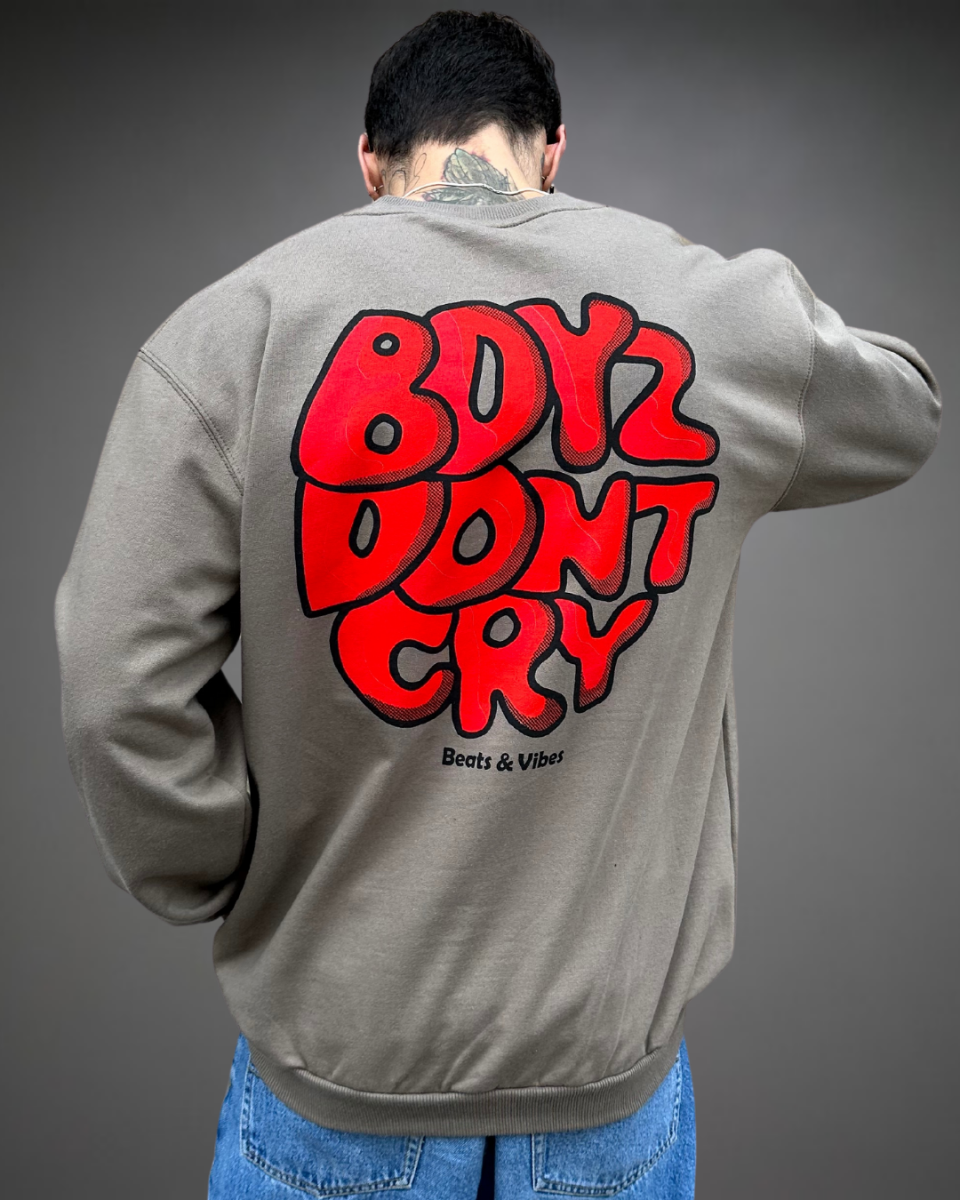 Polera Hombre Oversize Boyz Dont Cry - Cocoa