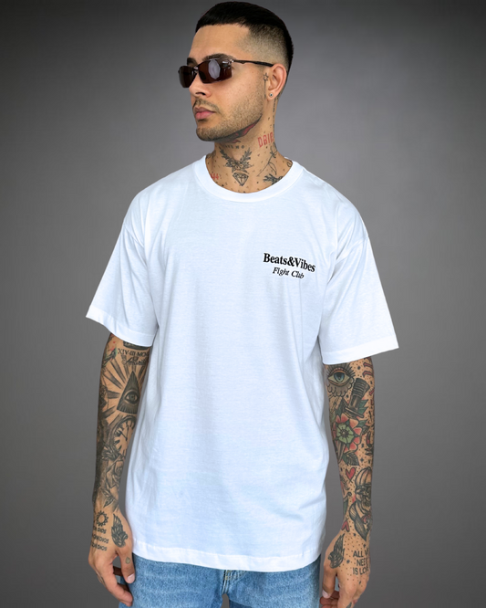 Polo Hombre Oversize Fight Club - Blanco
