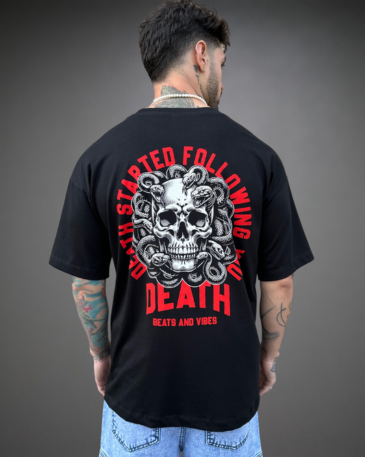 Polo Hombre Oversize DEATH - Negro