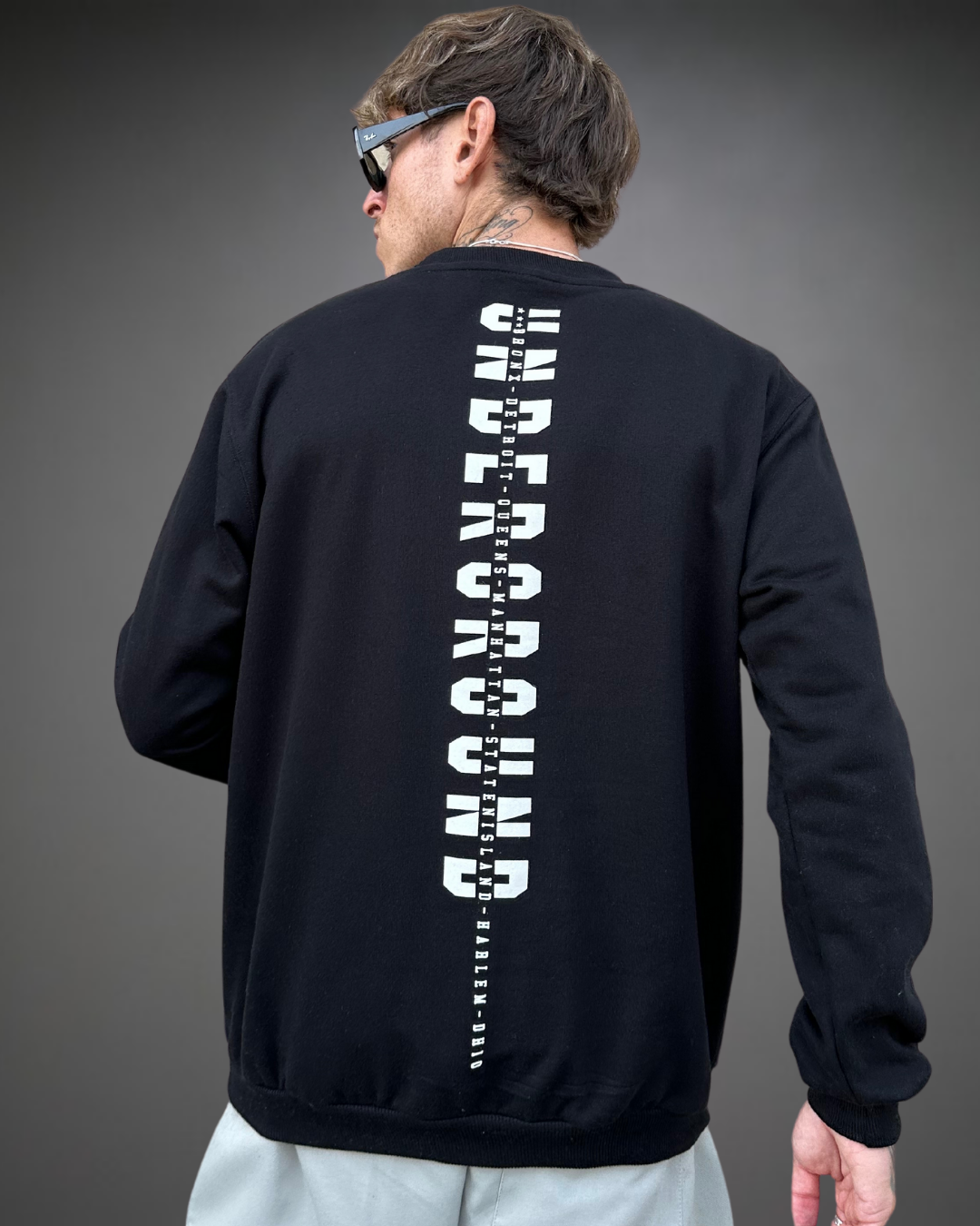 Polera Hombre Oversize UNDERGROUND - Negro