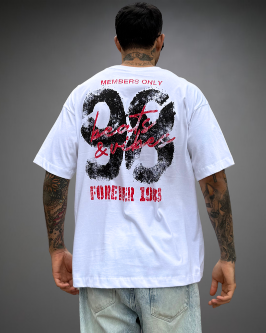 Polo Hombre Oversize Beats 98 - Blanco