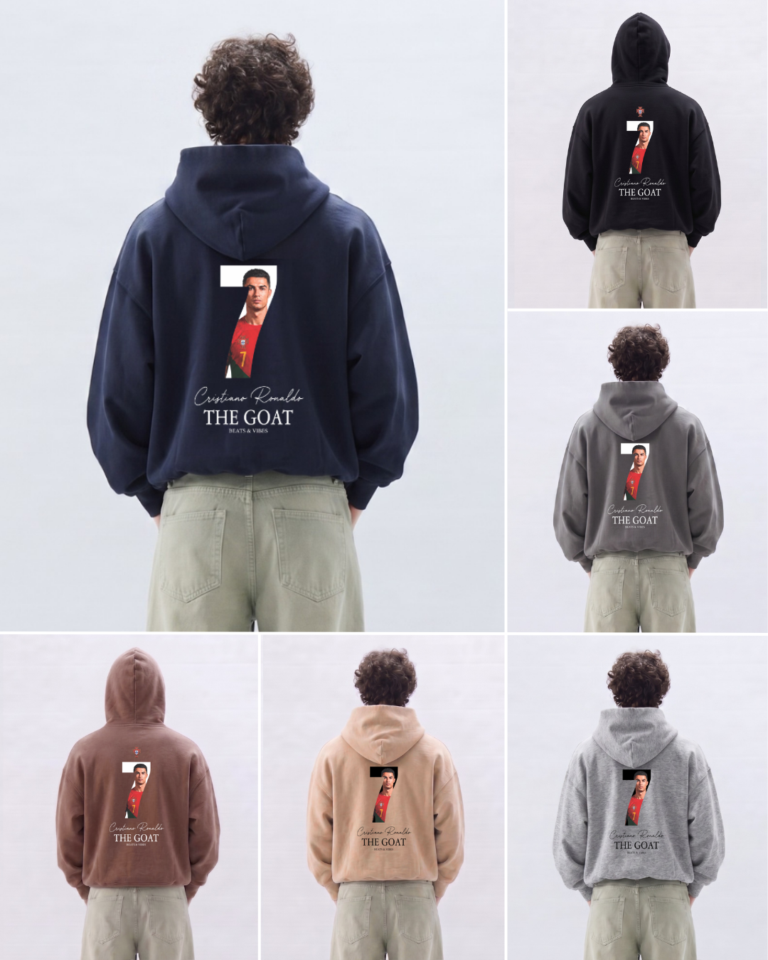 PROMO 2 X 130 - Hoodie Oversize "CR7 THE GOAT"