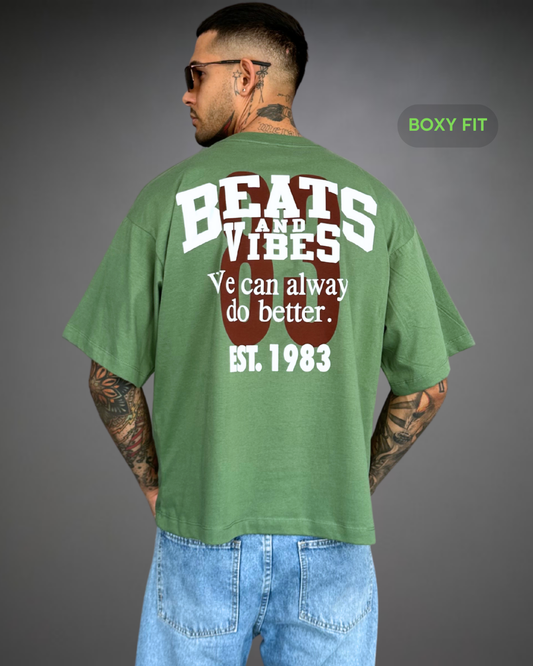 Polo Hombre Boxy Fit Beats Tribute - Verde