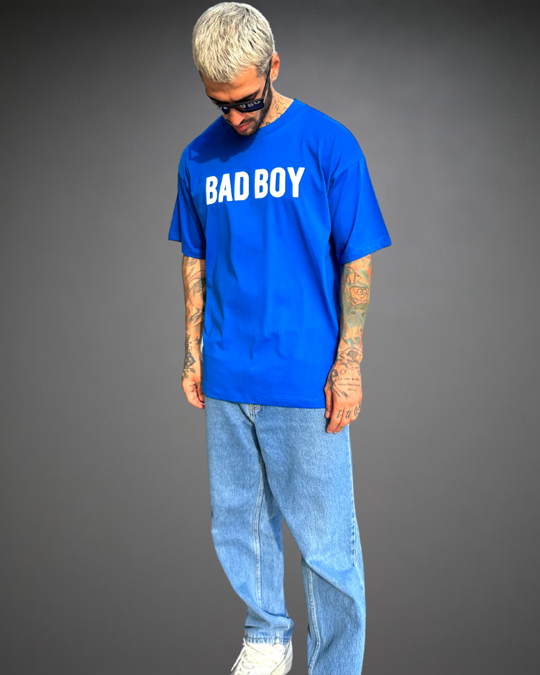 Polo Hombre Oversize Bad Boy - Azul