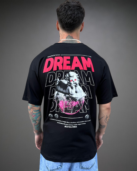 Polo Hombre Oversize DREAM Angel - Negro