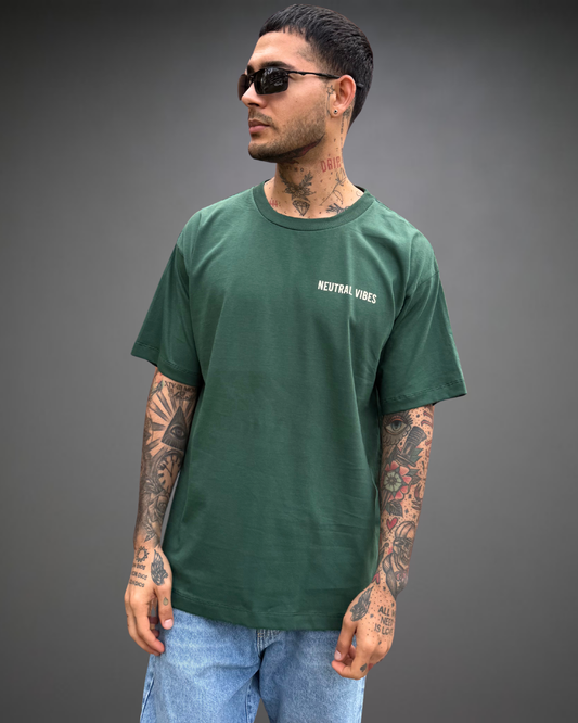 Polo Hombre Oversize Natural Vibes - Verde