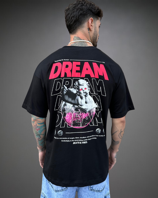 Polo Hombre Oversize DREAM Angel - Negro