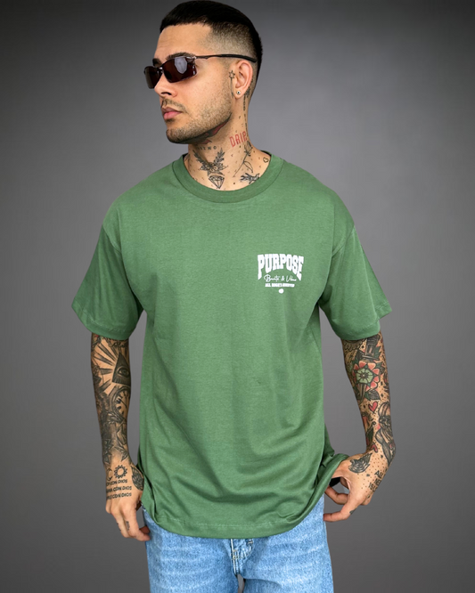 Polo Hombre Oversize Purpose - Verde
