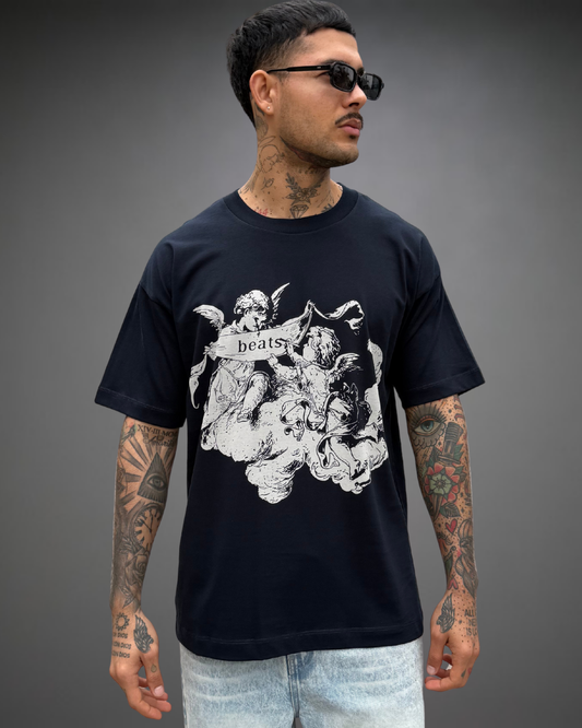 Polo Hombre Oversize Angels Studio Ft - Azul Noche