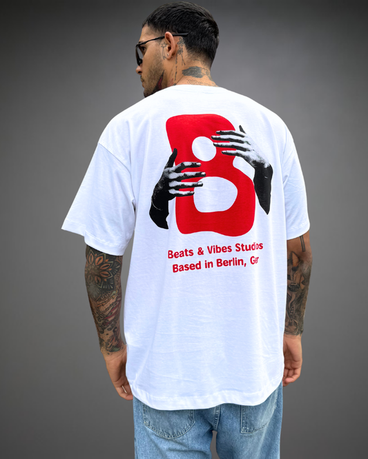 Polo Hombre Oversize Take Beats - Blanco