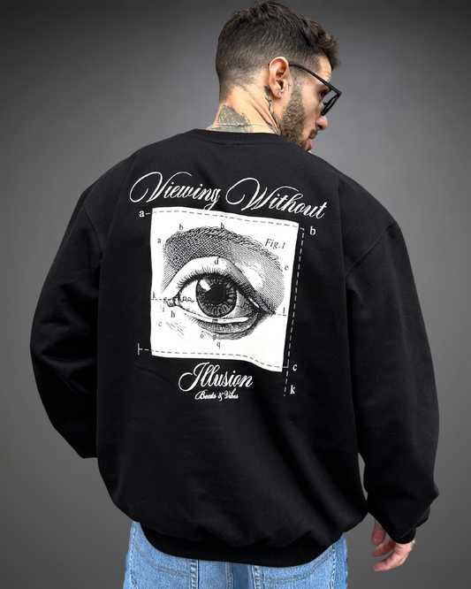 Polera Hombre Oversize Illusions - Negro