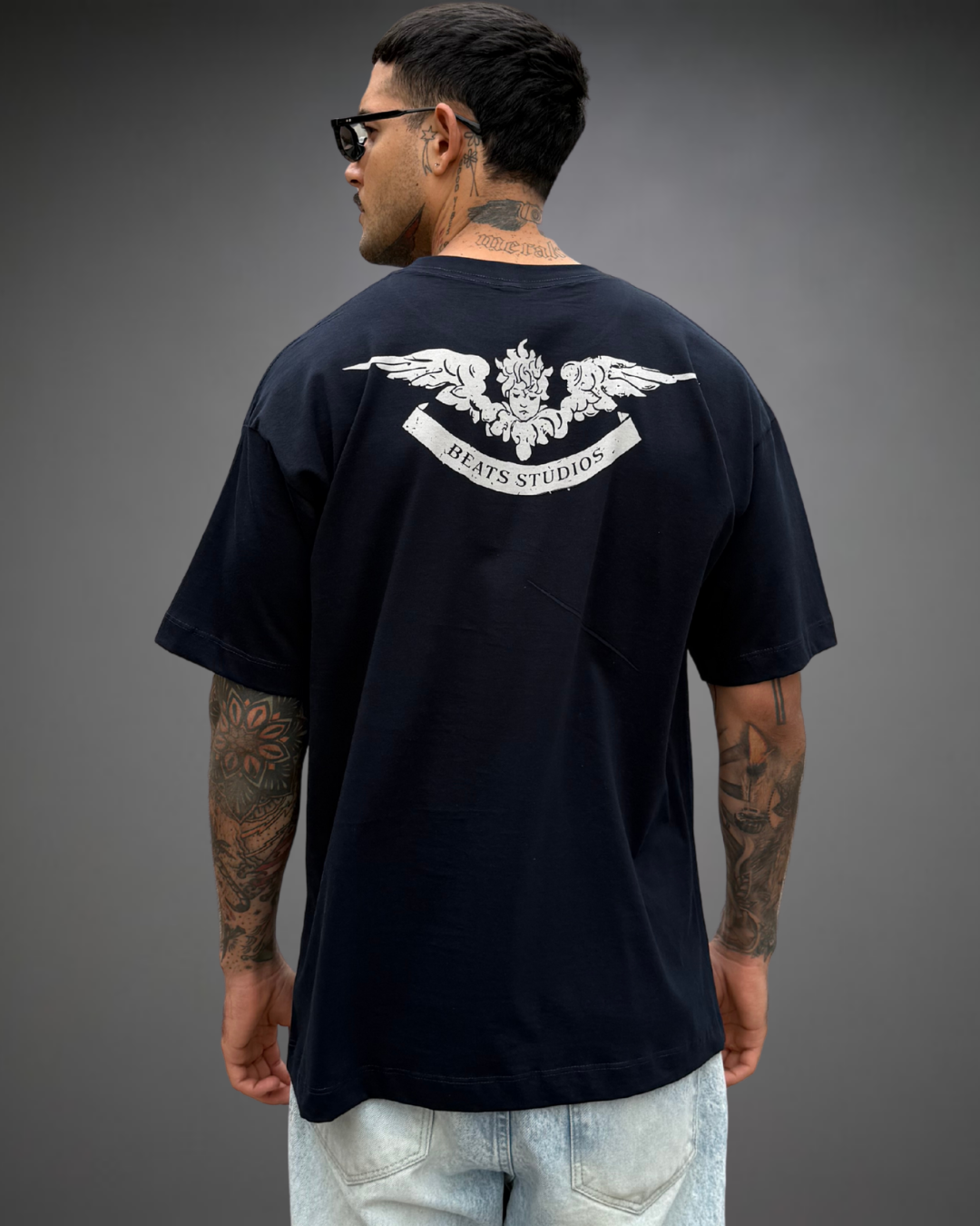 Polo Hombre Oversize Angels Studio Bk - Azul Noche