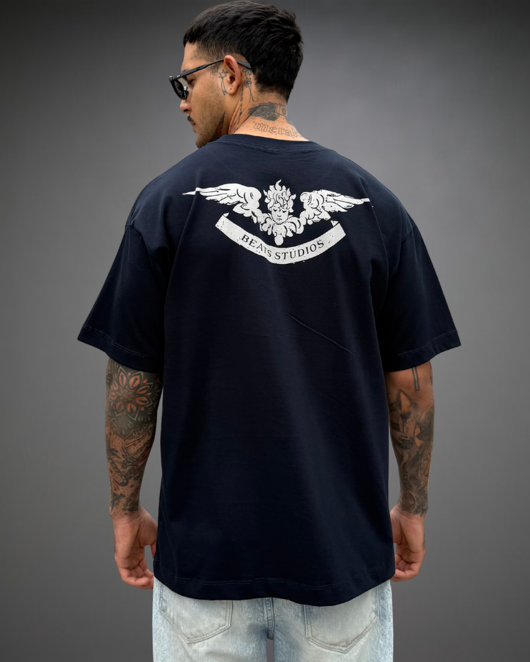 Polo Hombre Oversize Angels Studio Bk - Azul Noche