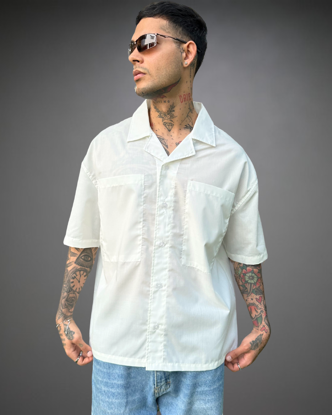 Camisa Hombre Oversize BERLIN - Off  White 2