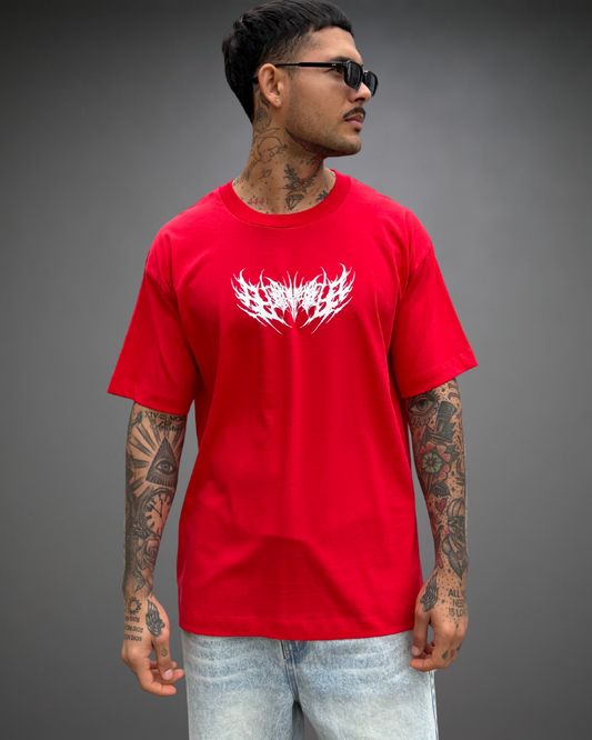 Polo Hombre Oversize Big Tribal - Rojo