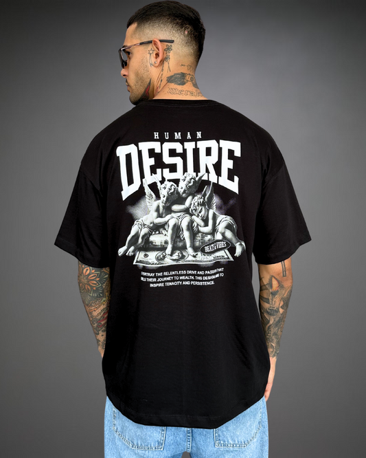 Polo Hombre Oversize Desire - Negro