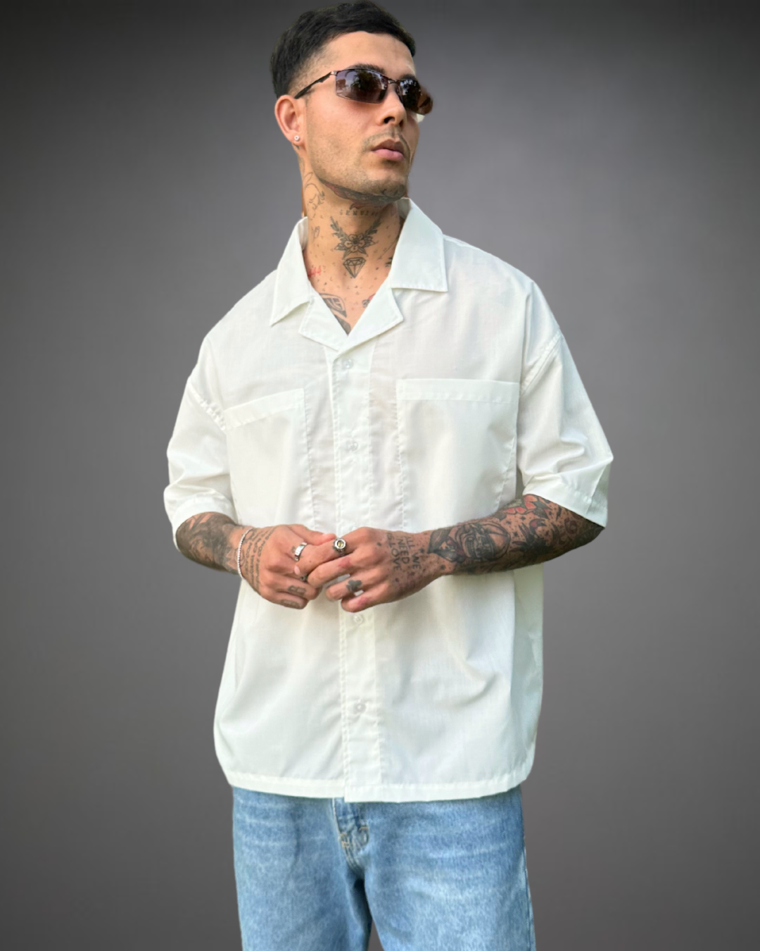 Camisa Hombre Oversize BERLIN - Off  White 2