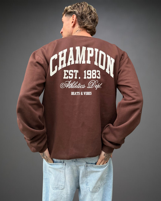 Polera Hombre Oversize Champio - Marrón