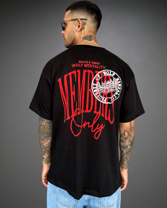 Polo Hombre Oversize Members Only - Negro