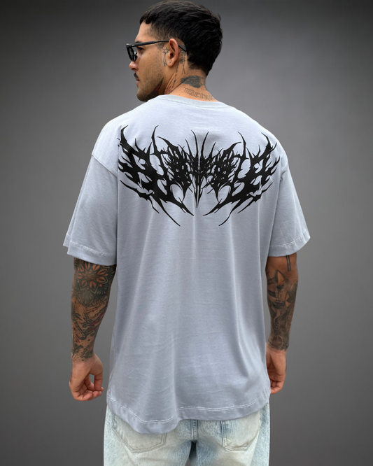 Polo Hombre Oversize Big Tribal - Plata