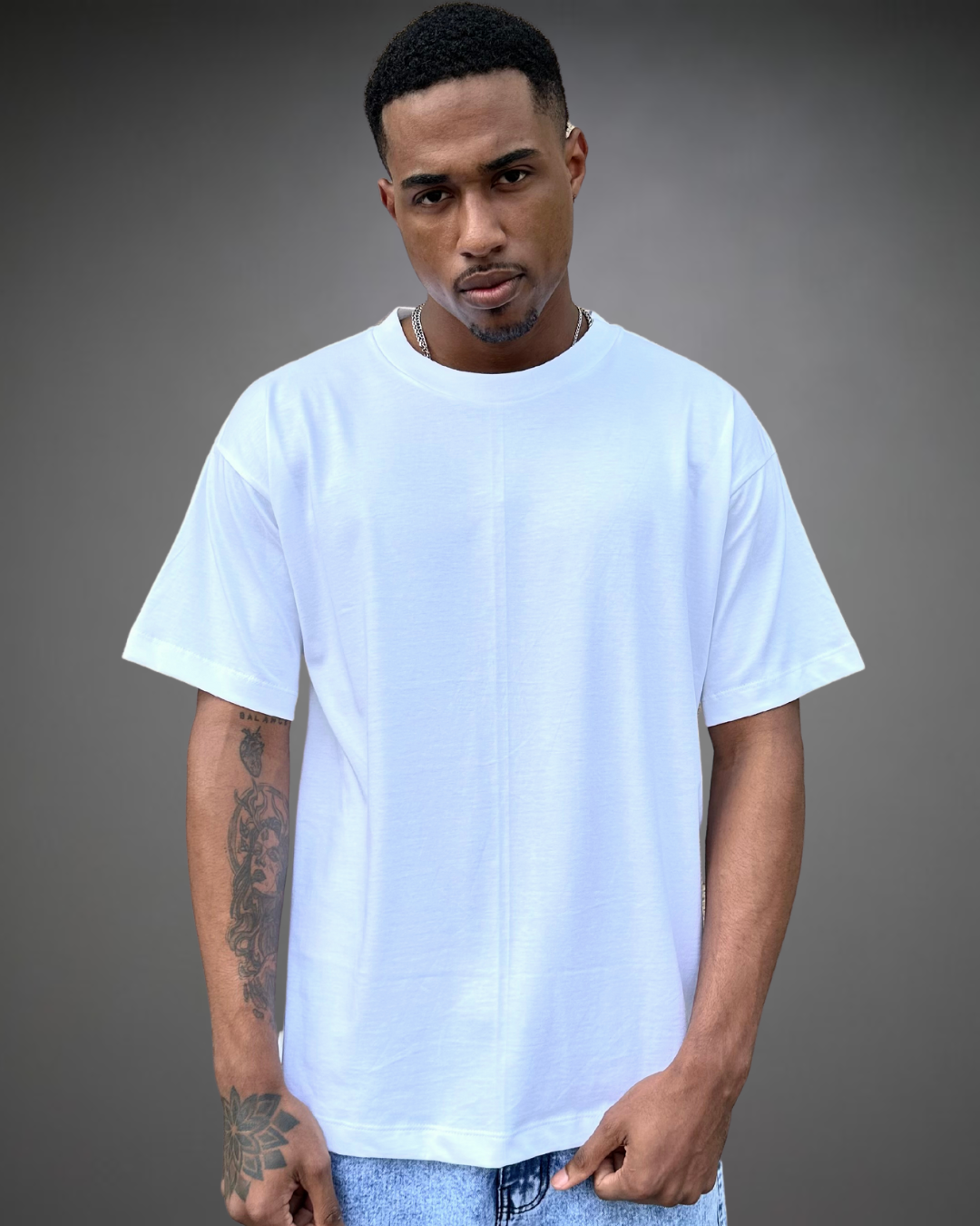 Polo Hombre Oversize - Blanco