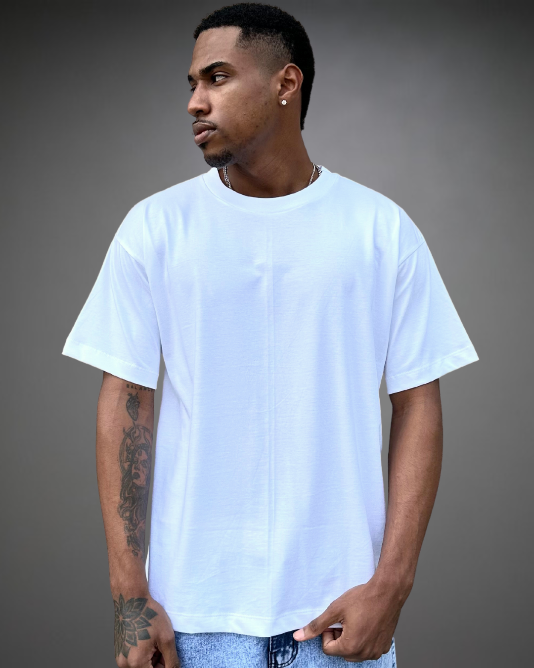 Polo Hombre Oversize - Blanco