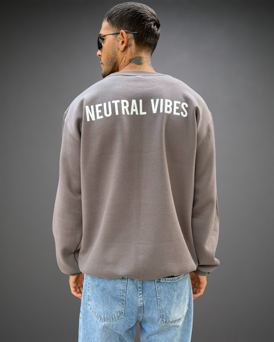Polera Hombre Oversize Neutral Vibes - Plomo