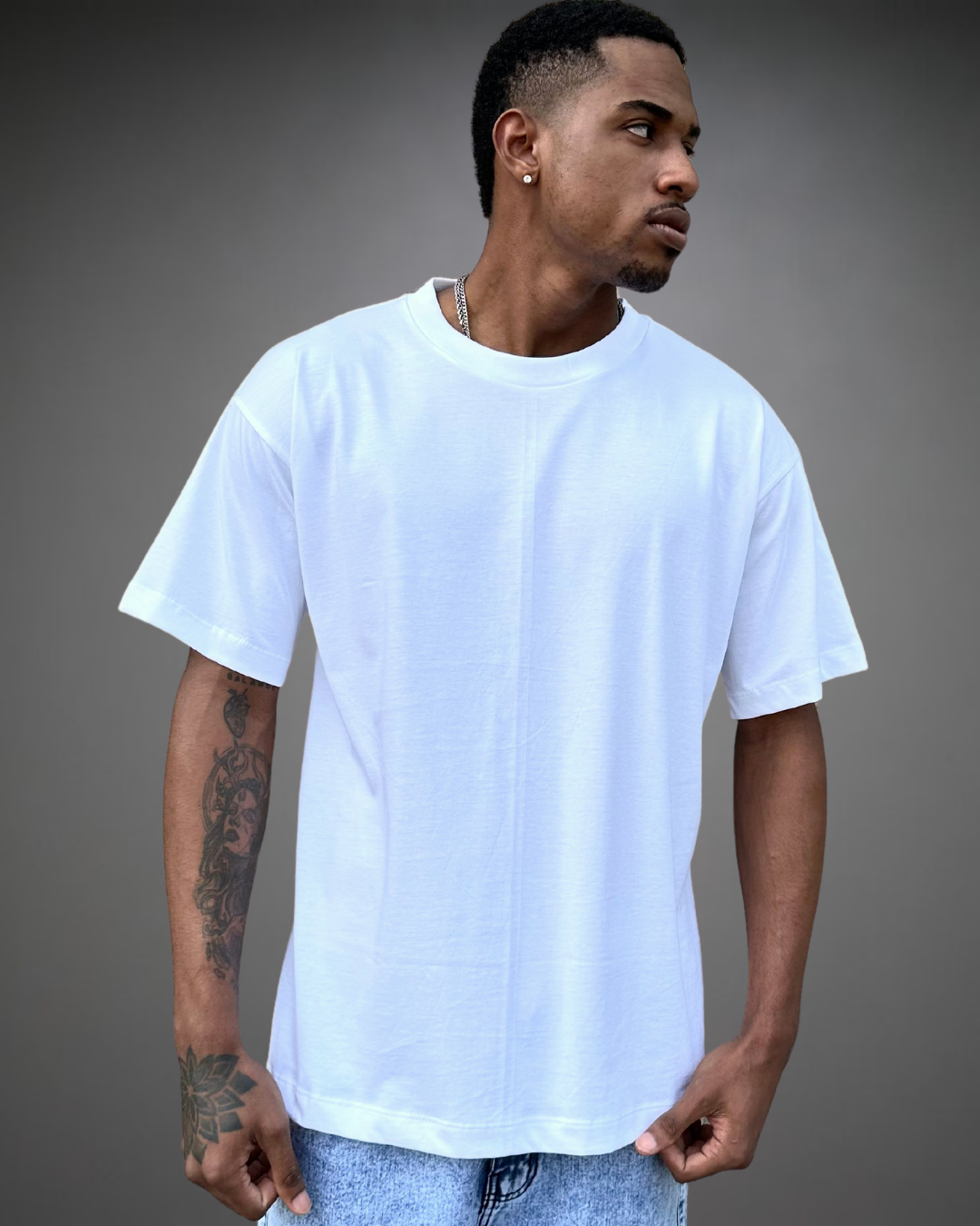 Polo Hombre Oversize - Blanco