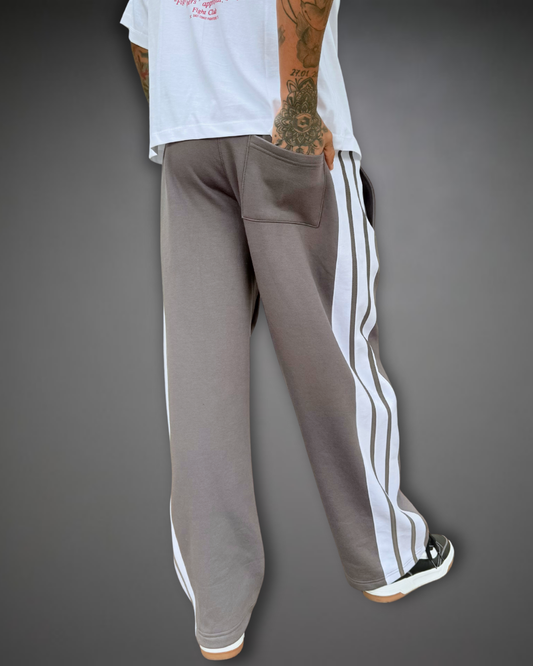 Jogger Striped Baggy  - Plomo