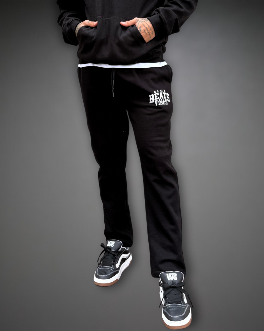 Jogger Recto Hombre Straight Beats Club - Negro