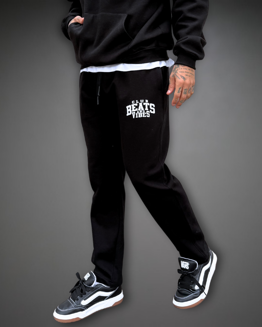 Jogger Recto Hombre Straight Beats Club - Negro