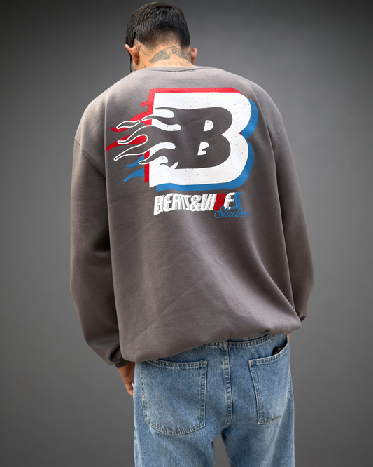 Polera Hombre Oversize F1 Team Beats - Plomo