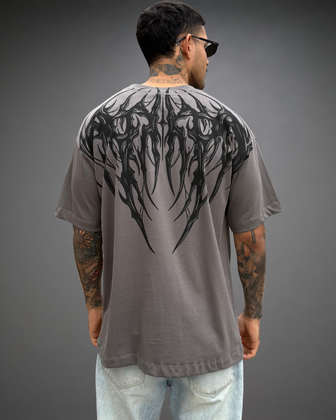 Polo Hombre Oversize True Tribal - Plomo